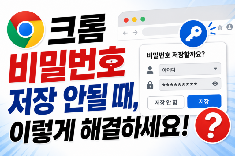 크롬 비밀번호 저장 안될 때, 저장창이 안 뜬다면 이렇게 해보세요 11 chrome-password-not-saving