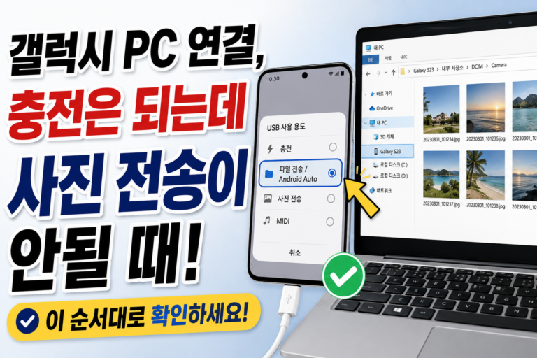 갤럭시 PC 연결, 충전은 되는데 사진 전송이 안될 때 6 galaxy-pc-file-transfer