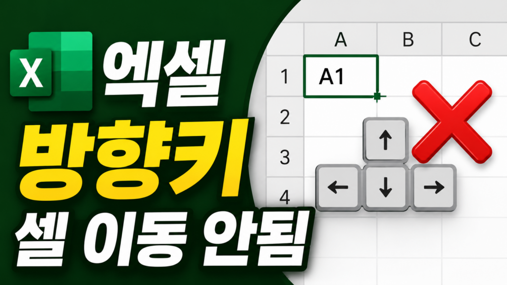 엑셀 방향키 셀 이동 안될 때, 화면만 움직인다면 이것부터 확인하세요 1 excel-arrow-keys-not-working
