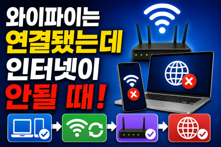 와이파이는 연결됐는데 인터넷 안될 때, 어디가 문제인지 먼저 확인하세요 11 wifi-connected-no-internet