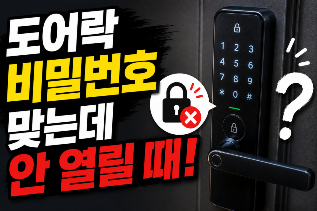 도어락 비밀번호 맞는데 안 열릴 때, 고장 전에 확인하세요 1 door-lock-not-opening