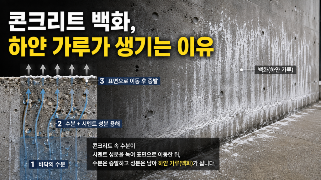 콘크리트 백화 이유