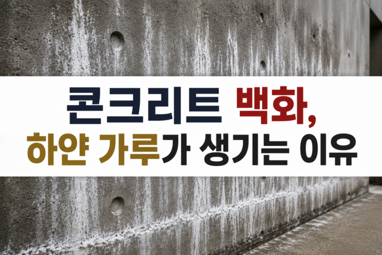 콘크리트 표면에 하얀 가루가 생기는 이유: 백화현상의 원리 9 29 썸네일