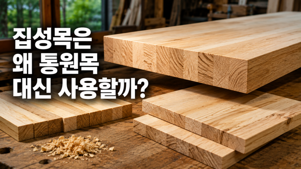 집성목은 왜 통원목 대신 사용할까?