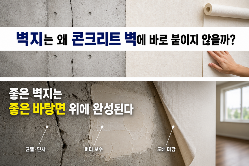 벽지 작업전 바탕면 관리 설명
