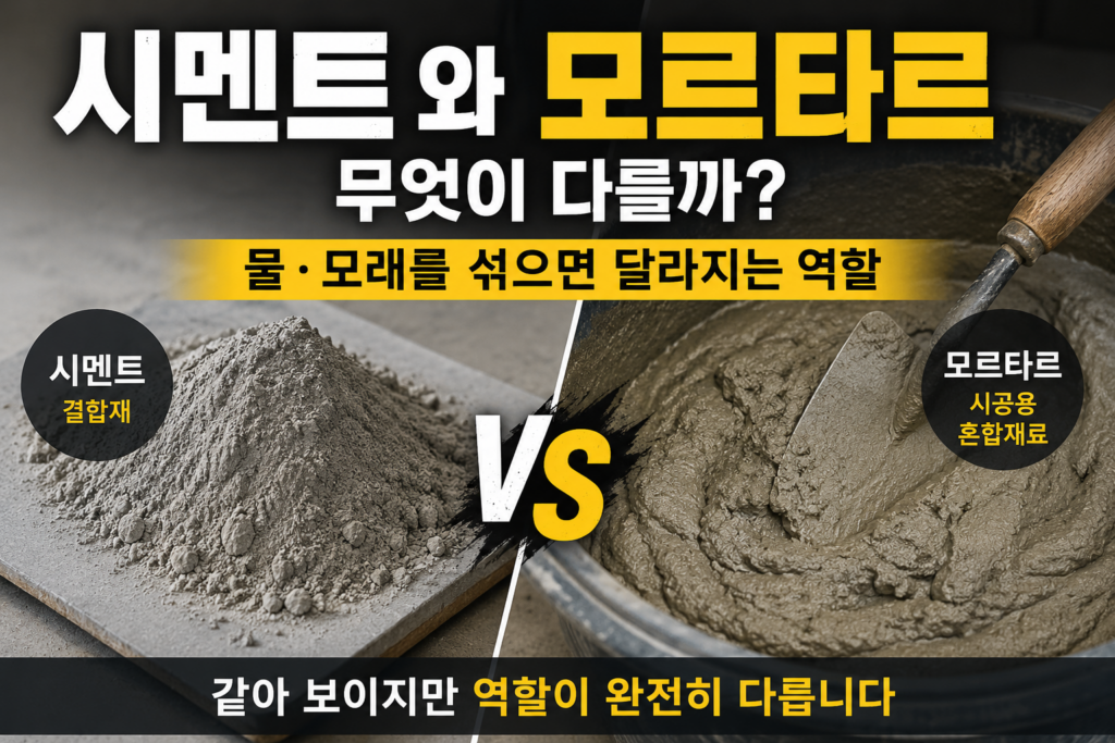 51시켄트VS모르타르 차이점