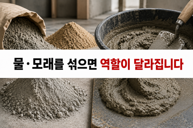 시멘트와 모르타르는 무엇이 다를까? | 시멘트에 모래를 섞는 순간, 역할이 달라집니다 7 51시켄트VS모르타르
