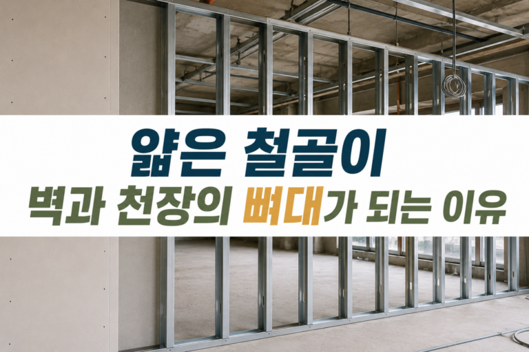 경량철골은 얇은 철인데 어떻게 벽과 천장의 뼈대가 될까? | 얇은 철판이 벽을 지탱하는 방법 3 55경량철골