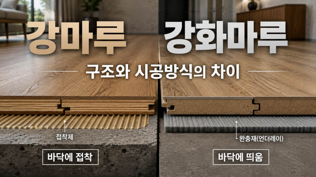 강마루와 강화마루는 무엇이 다를까? 가격·소재·시공방법·마감차이 장단점 비교 3 강마루와 강화마루 차이