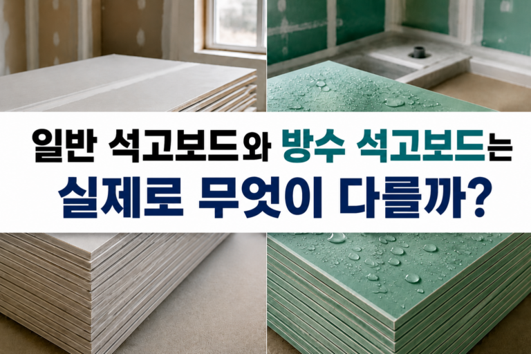일반 석고보드와 방수 석고보드는 무엇이 다를까? 12 ChatGPT Image 2026년 8월 12일 오전 09 31 30
