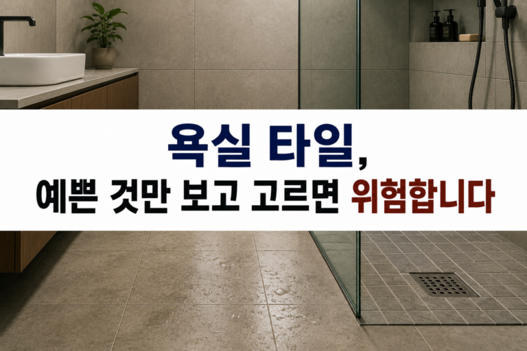 욕실 바닥에는 왜 아무 타일이나 사용할 수 없을까? 6 욕실타일