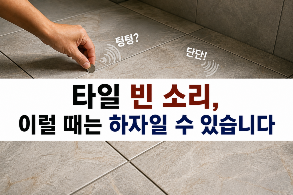 타일을 두드렸을 때 빈 소리가 나면 하자일까? 1 타일하자
