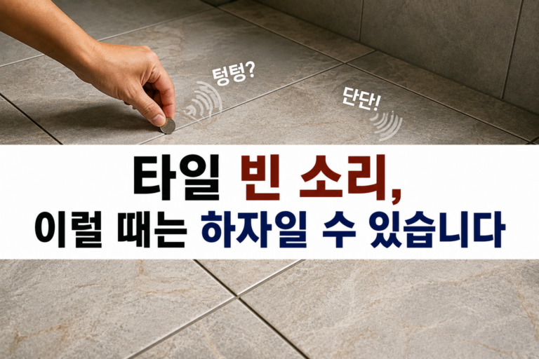 타일을 두드렸을 때 빈 소리가 나면 하자일까? 4 타일하자