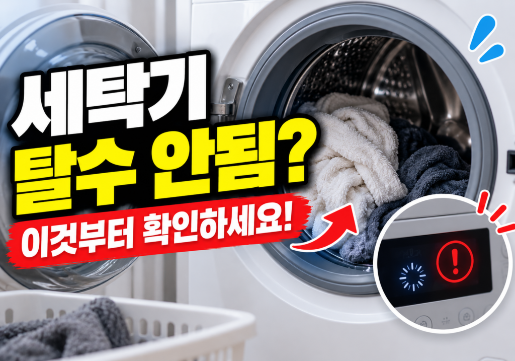 세탁기 탈수 안될 때, 탈수에서 계속 멈춘다면 이것부터 확인하세요 1 세탁기 탈수 안됨