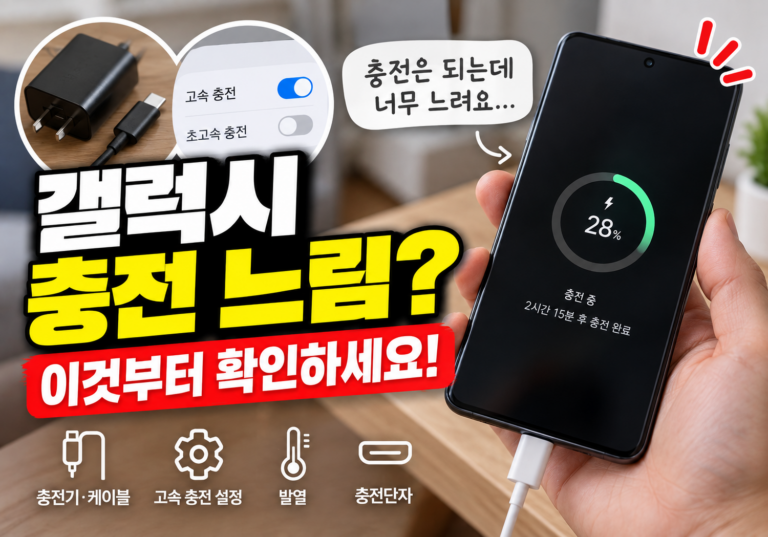 갤럭시 충전 느릴 때, 충전은 되는데 오래 걸린다면 이것부터 확인하세요 8 갤럭시 충전느림