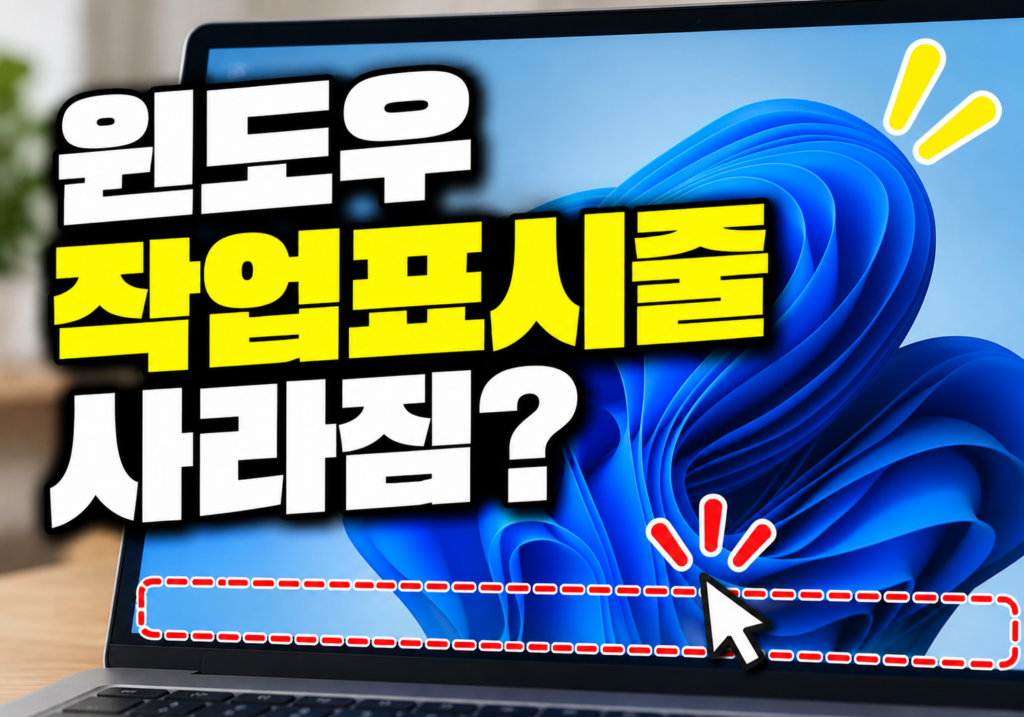 윈도우 작업표시줄 사라졌을 때, 바탕화면만 보인다면 이것부터 확인하세요 1 윈도우 작업표시줄이 갑자기 사라졌을 때 확인할 방법
