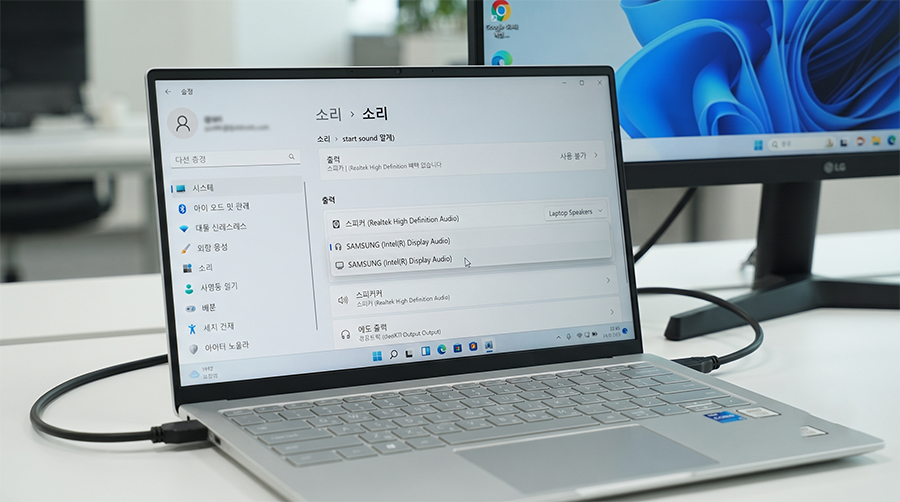 HDMI 연결 후 윈도우 소리 안날 때 출력 장치 확인