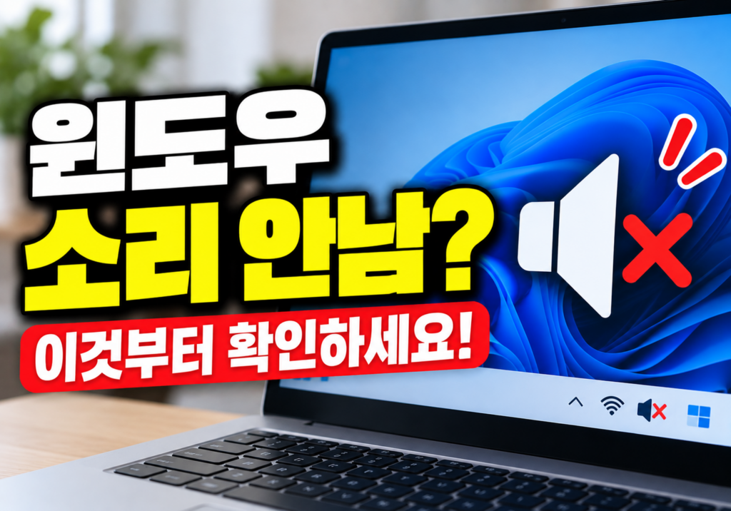윈도우에서 볼륨은 켜져 있는데 소리가 안날 때 확인할 방법