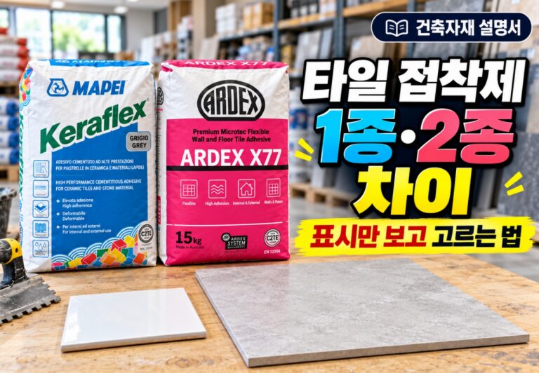 타일 접착제 1종·2종은 무엇이 다를까? 표시만 보고 고르는 방법 10 타일접착제