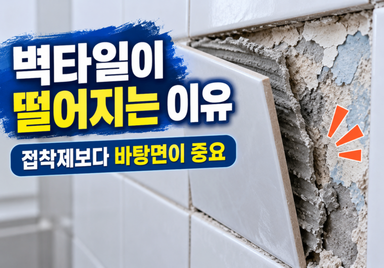 벽타일이 시간이 지나 떨어지는 이유, 접착제보다 바탕면이 중요한 경우 8 벽타일