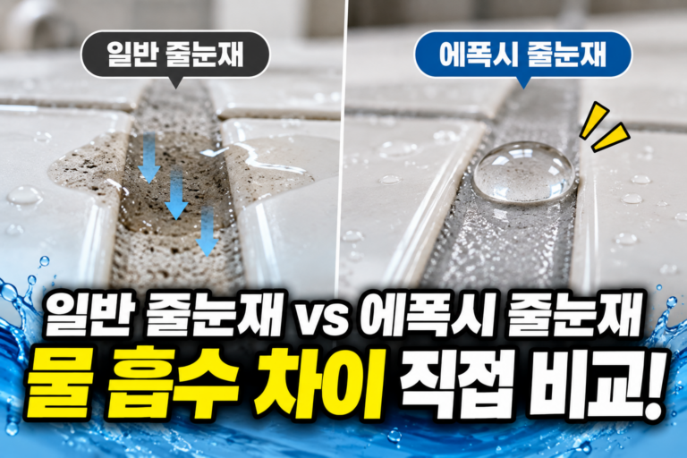일반 줄눈재와 에폭시 줄눈재의 물 흡수 차이, 직접 비교하려면 이렇게 확인하세요 5 줄눈제 물흡수 차이
