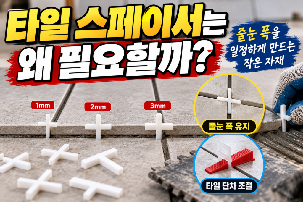 타일 스페이서는 왜 필요할까? 줄눈 폭을 일정하게 만드는 작은 자재 1 타일스페이서