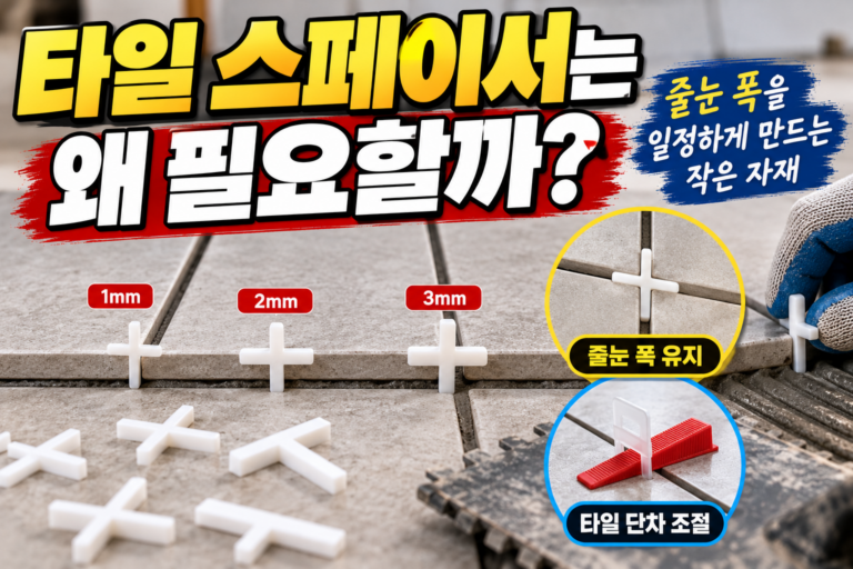 타일 스페이서는 왜 필요할까? 줄눈 폭을 일정하게 만드는 작은 자재 8 타일스페이서