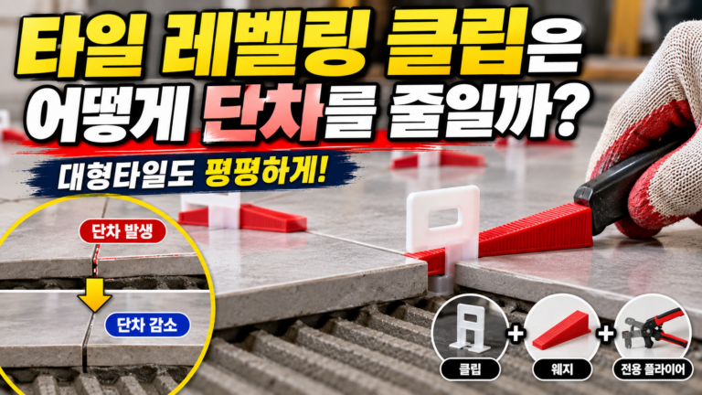타일 레벨링 클립은 어떻게 단차를 줄일까? 7 레벨링클립