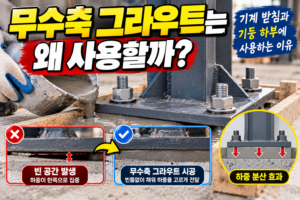 무수축 그라우트는 왜 기계 받침과 기둥 하부에 사용할까? 7 무수축 그라우트