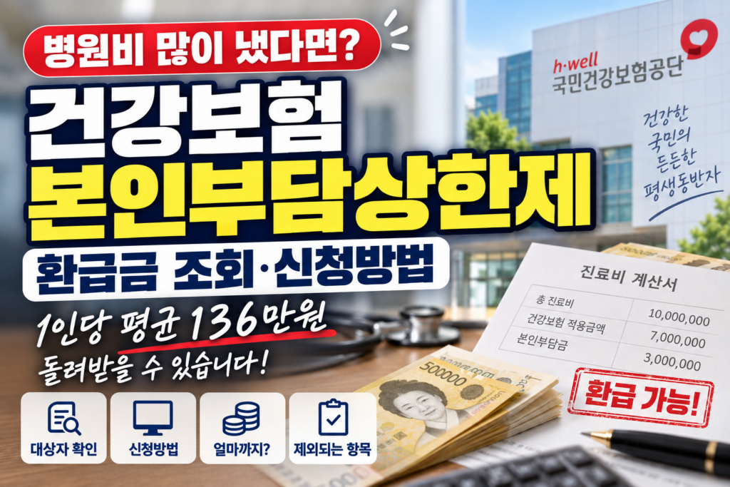건강보험 본인부담상한제 환급금 조회 방법