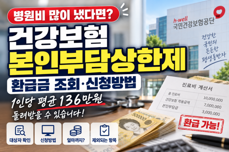 건강보험 본인부담상한제 환급금 조회 방법