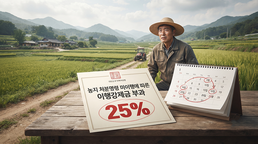 농지 처분의무부터 25% 이행강제금까지 진행 절차