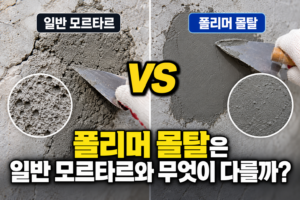 폴리머 몰탈은 일반 모르타르와 무엇이 다를까? 접착력과 보수 성능 차이 7 일반 모르타르 VS 폴리머 몰탈